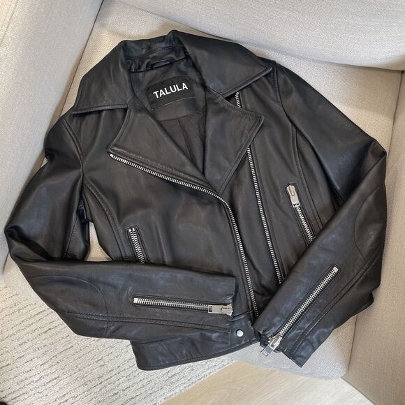 Aritzia Jackets & Blazers - Aritzia Talula Real Leather Jacket Black XXS